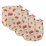 ABAKUHAUS Stuhlkissen 40 x 40 cm Rot