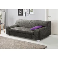 3-Sitzer DOMO COLLECTION "Amando zeitlos und modern, komfortabel", grau (anthrazit, beige), B:190cm H:74cm T:79cm, Microfaser PRIMABELLE (100% Polyester);Kunstleder SOFTLUX;Struktur (90% Polyester, 10% Polyacryl);NaturLEDER (echtes Rindsleder), Sofas, in vielen Bezugsvarianten, auch in Leder