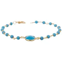 Gemshine Armband 'Türkis' Armbänder & Armreife Hellbraun Damen