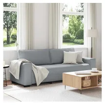 vidaXL Couch Polyester 3-Sitzer Grau