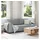 vidaXL Couch Polyester 3-Sitzer Grau