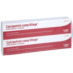 CALCIPOTRIOL comp Klinge 50 μg/g + 0,5 mg/g Gel 2X60 g