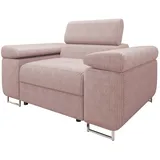 Mirjan24 Sessel Torezio Cord 134 x 90 x 102 cm Rosa