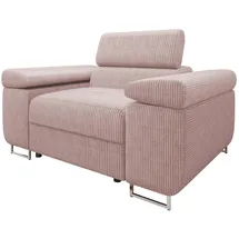 Mirjan24 Sessel Torezio Cord 134 x 90 x 102 cm Rosa