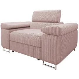 Mirjan24 Sessel Torezio Cord 134 x 90 x 102 cm Rosa