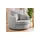 S-Style Drehsessel Ted Cord 107 x 94 x 0 cm Grau mit Kissen