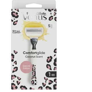 Gillette Venus Comfortglide Leopard Rasiermesser Für Frauen, 1 Griff, 1 Rasiermesser, Die 5 Klingen Geben Ihnen Eine Glatte Rasur Und Enthüllen Eine Glatte Haut