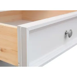 aea Echtholz Schreibtisch Holz Büro Schreibtische Möbel Tisch Büro Computer Landhaus - Weiß
