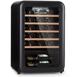 Klarstein Weinkühlschrank 1 Zone, 115L Einbau-Getränkekühlschrank Klein mit Touch-Panel, Kleiner Weinschrank, Wein-Kühlschrank Klein mit Glastür & LED, Flaschenkühlschrank 4-22°C, 49 Flaschen