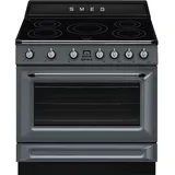 Smeg TR90IMGR Standherd mit Induktion, 90 cm, Victoria-Design - Slate Grey