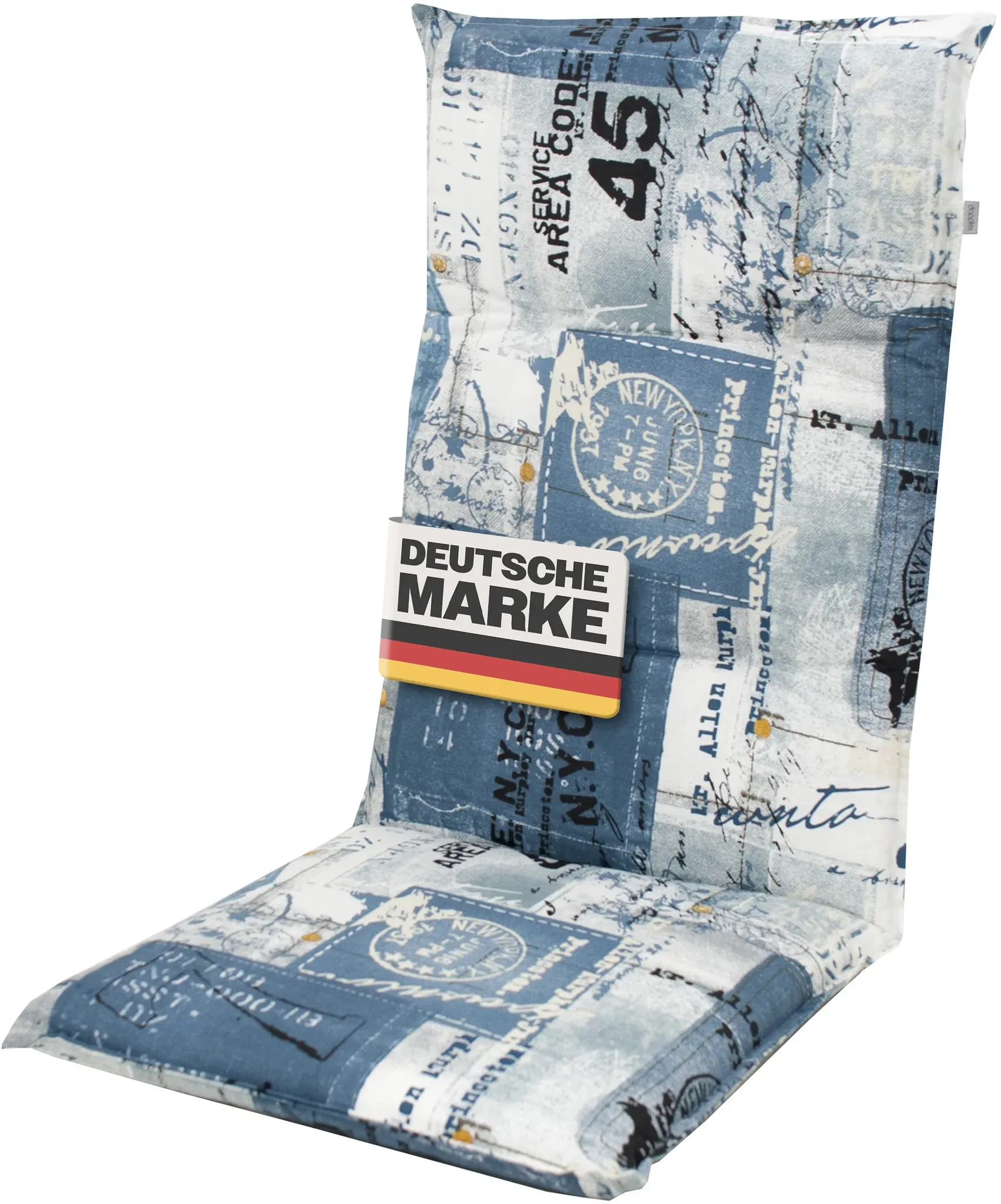 Gardissimo 2112 Hochlehner Gartenstuhl Auflagen 120x50x8cm blau
