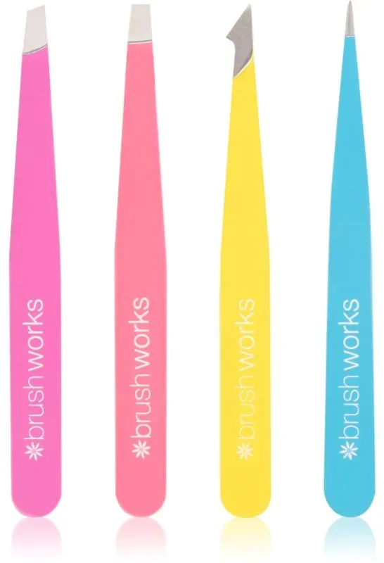 Brushworks Tweezer Set Neon Pinzetten-Set