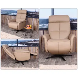 MCW Relaxsessel MCW-L10 Leder 0 x 0 x 0 cm taupe drehbar