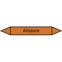 Rohrleitungskennzeichen Altsäure - 270x37 mm Folie selbstklebend
