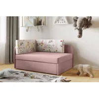 Fun Möbel Kindersofa Sofa Kindersofa Schlafsofa inkl. Bettkasten MAILO Seite Li o. Re, mit Schlaffunktion rosa
