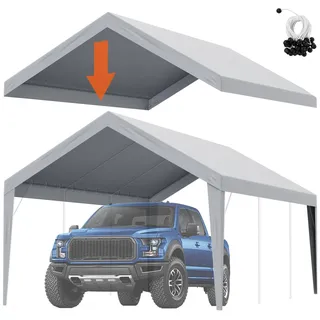Vevor Garagenzelt 3,6 x 6 m grau mit UV-Schutz