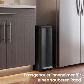 Songmics Mülleimer Küche 50 l Schwarz