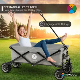 MIWEBA Bollerwagen MB-30 schwarz/dunkelgrau