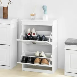 SoBuy Schuhschrank 53,0 x 82,0 x 24,0 cm modern / weiß