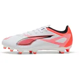 PUMA ULTRA 5 PLAY FG-AG Fußballschuhe in puma white-puma black-glowing red, Größe 39 - weiß