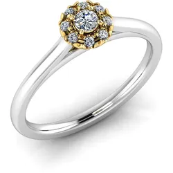 Verlobungsring VR08 750er Weifl-/Gelbgold - 2240