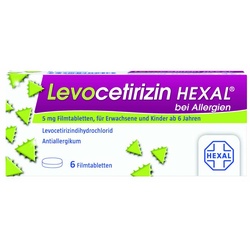 Levocetirizin Hexal bei Allergien 5 mg Filmtabl. 6 St