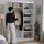beautysofa Schwebetürenschrank Donatello 120 x 204,5 x 60 cm Weiß/Eiche Artisan