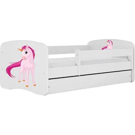 raumhirsch furniture Kinderbett Einhorn 80 x 180 cm Holzwerkstoff weiß