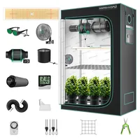 MARS HYDRO TSL2000 Growzelt Komplettset Led Grow Tent Kit LED Grow Light Grow Lampe 120X60X180cm Indoor Grow Set mit 4" Belüftungssatz