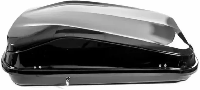 Dachbox Junior Easy 132 x 78 x 36 cm mit 85-mm-Befestigungen, mit Schlüssel, 320 Liter – schwarz glänzend