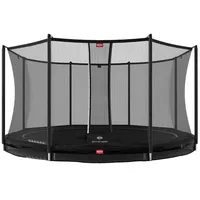 Berg Toys Trampolin Favorit InGround 380 cm inkl. Sicherheitsnetz Schwarz