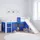 Homestyle4u Hochbett 2564 90 x 200 cm Kiefer massiv lackiert blau weiß