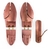 Blumtal Damen und Herren Premium Schuhspanner Zedernholz inkl. Schuhlöffel Schuhdehner mit ergonomischem Design, Größe 46/47