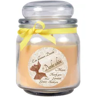 HS Candle Duftkerze & Bonbon Glas Danke Vanille Gelb