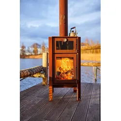 Outdoorofen aus Cortenstahl Quercus