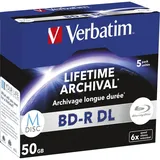 Verbatim M-Disc BD-R Blu-Ray 50GB 6x Speed, Jewel Case
