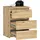 Akord Nachtschrank CL-3 40 x 35 x 57 cm Eiche Artisan