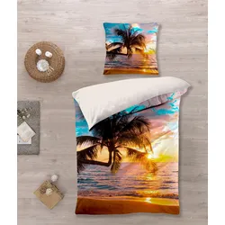 Bettwäsche Set mit Sonnenuntergang 135 x 200 cm