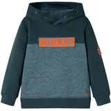 vidaXL Kinder-Kapuzenpullover Dunkelgrün 116