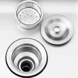 Royal Catering Spülenschrank 2 Becken - - Edelstahl - 400 x 400 x 300 mm