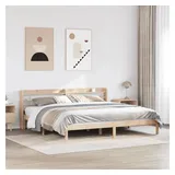 vidaXL Massivholzbett 180 x 200 cm Braun