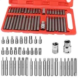 40 Stück Vielzahn Nuss Satz Vielzahn Nuss, Vielzahn Nuss Set Sechskant-Bit-SteckschlüSselsatz, Vielzahn Set für die Autoreparatur mit Koffer, Metrischem, mit Blauer Tragetasche