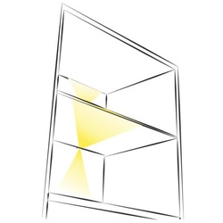 LED-Glasbodenbeleuchtung 3D Clip schwarz warmweiss
