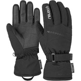 Reusch Hannah R-tex Xt Handschuhe, extra Warmer, wasserdichter und atmungsaktiver Skihandschuh, Black/Silver, 7.5