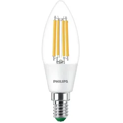 Philips LED Filamentlampe MAS LEDCandle ND CL GUE Kerze, B35, 2,3W, E14, 2700K, 485lm PH18893800