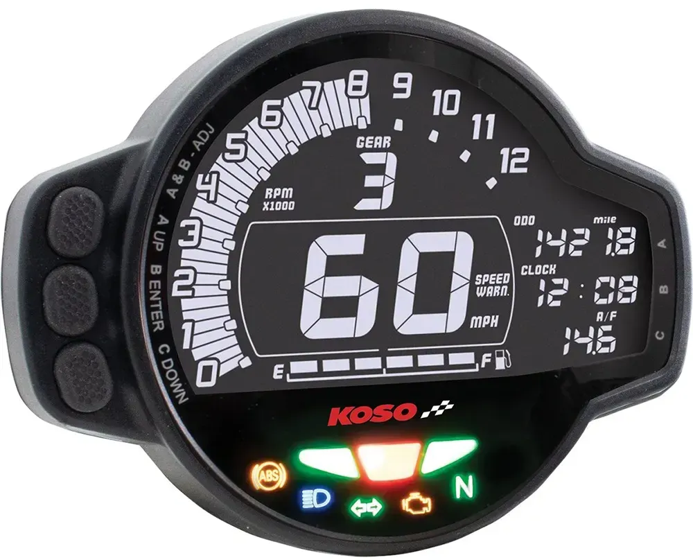 Koso North America Ms-01 Tachometer - Black - One Size