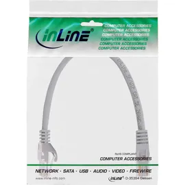 InLine Patchkabel, U/UTP, Cat.5e, grau, 0,3m
