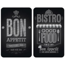 Wenko 2er-Set Herdabdeckplatte Universal »Bon Appetit«, 30x52 cm