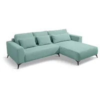 filippo Ecksofa Glenn Stoff Blau Aqua
