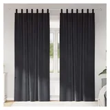 vidaXL Verdunkelungsvorhänge 2 pcs Dunkelgrau 140 x 245 cm Samt
